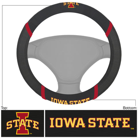 Iowa State Cyclones Steering Wheel Cover Mesh/Stitched-0