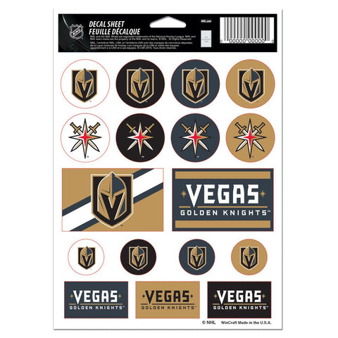 Vegas Golden Knights Decal Sheet 5x7 Vinyl-0