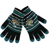 Jacksonville Jaguars Gloves Knit Stripe Acrylic-0