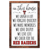 Texas Tech Red Raiders Sign 11x17 Wood In This House-0