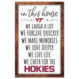 Virginia Tech Hokies Sign 11x17 Wood In This House-0
