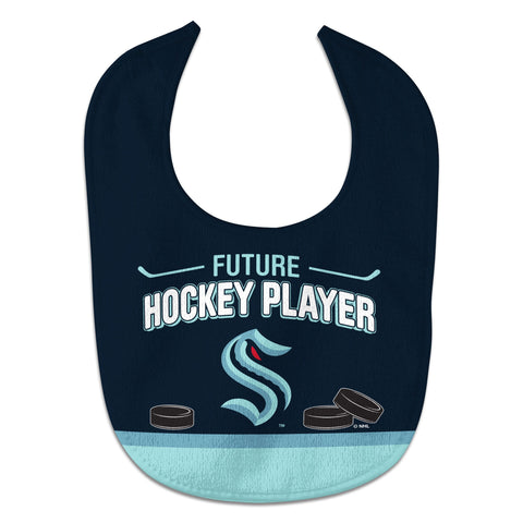 Seattle Kraken Baby Bib All Pro Style Future Hockey Player Design-0