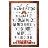 Minnesota Golden Gophers Sign 11x17 Wood In This House-0