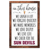 Arizona State Sun Devils Sign 11x17 Wood In This House-0