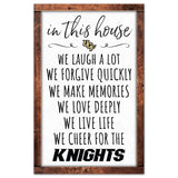 Central Florida Knights Sign 11x17 Wood In This House-0