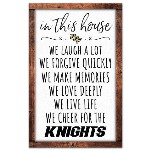 Central Florida Knights Sign 11x17 Wood In This House-0