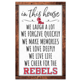 Mississippi Rebels Sign 11x17 Wood In This House-0