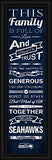 Seattle Seahawks Print 8x24 Family Cheer Style-0