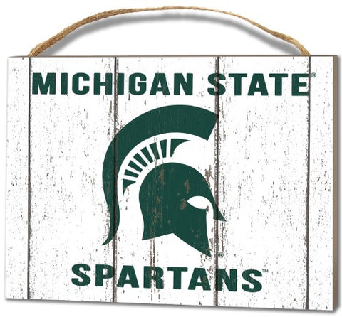 Michigan State Spartans Small Plaque - Weathered Logo-0