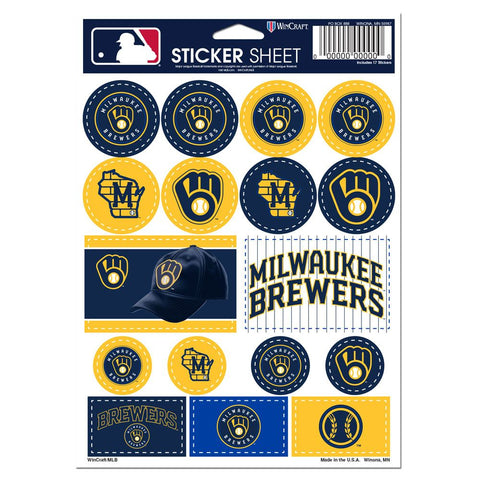 Milwaukee Brewers Decal Sheet 5x7 Vinyl-0