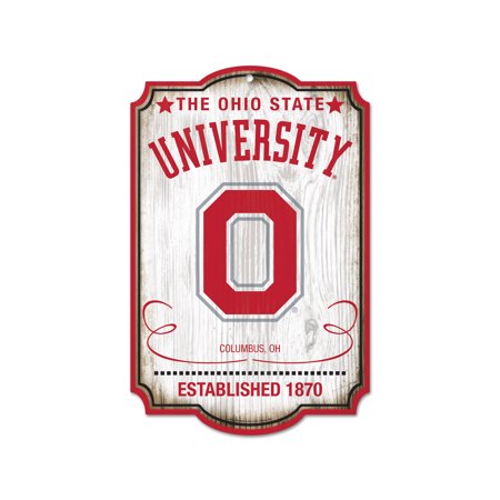 Ohio State Buckeyes Sign 11x17 Wood Retro-0