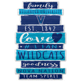 Villanova Wildcats Sign 11x17 Wood Family Word-0