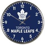 Toronto Maple Leafs Clock Round Wall Style Chrome-0