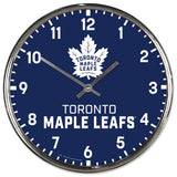 Toronto Maple Leafs Clock Round Wall Style Chrome Periodic Restock-0