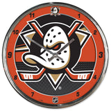 Anaheim Ducks Clock Round Wall Style Chrome Periodic Restock-0