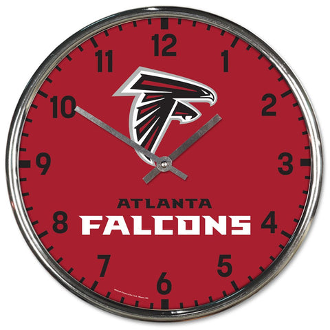 Atlanta Falcons Round Chrome Wall Clock Periodic Restock-0