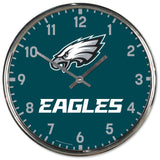 Philadelphia Eagles Round Chrome Wall Clock-0