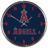 Los Angeles Angels Clock Round Wall Style Chrome-0