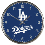 Los Angeles Dodgers Round Chrome Wall Clock-0