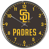 San Diego Padres Clock Round Wall Style Chrome Periodic Restock-0
