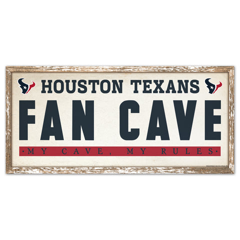 Houston Texans Sign 8x17 Wood Fan Cave-0