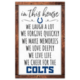 Indianapolis Colts Sign 11x17 Wood In This House-0