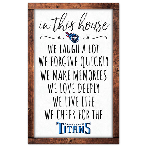 Tennessee Titans Sign 11x17 Wood In This House-0