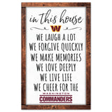 Washington Commanders Sign 11x17 Wood In This House-0
