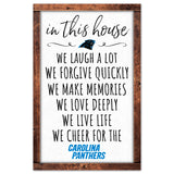 Carolina Panthers Sign 11x17 Wood In This House-0