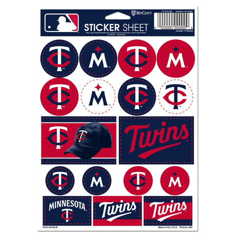 Minnesota Twins Decal Sheet 5x7 Vinyl-0