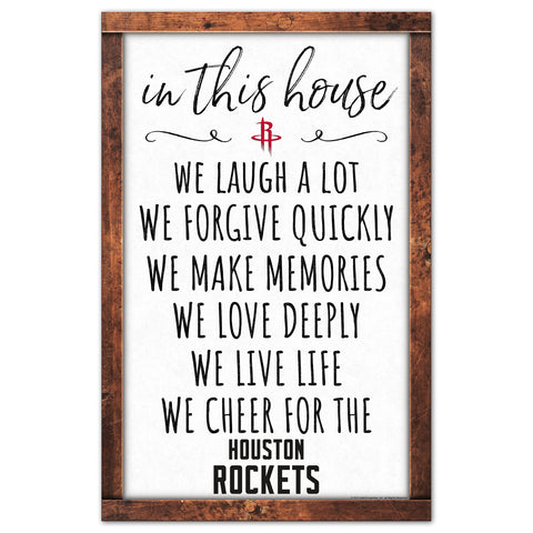 Houston Rockets Sign 11x17 Wood In This House-0