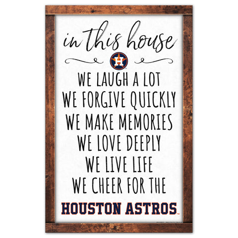 Houston Astros Sign 11x17 Wood In This House-0