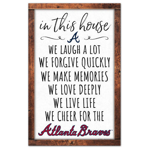 Atlanta Braves Sign 11x17 Wood In This House-0