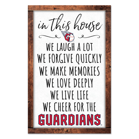 Cleveland Guardians Sign 11x17 Wood In This House-0