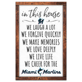 Miami Marlins Sign 11x17 Wood In This House-0
