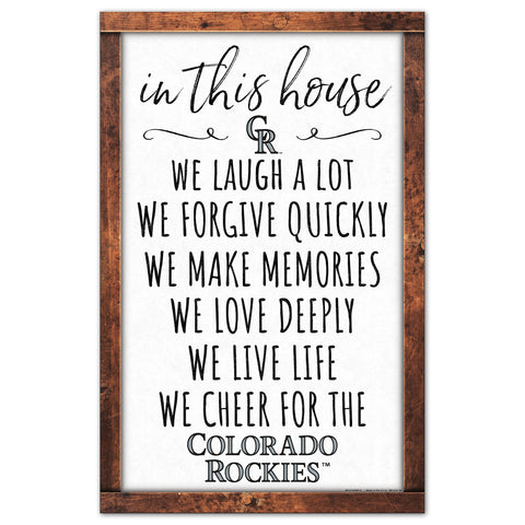 Colorado Rockies Sign 11x17 Wood In This House-0