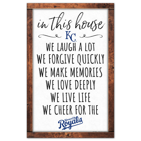 Kansas City Royals Sign 11x17 Wood In This House-0