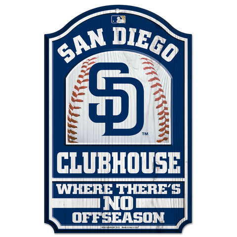San Diego Padres Sign 11x17 Wood Clubhouse-0