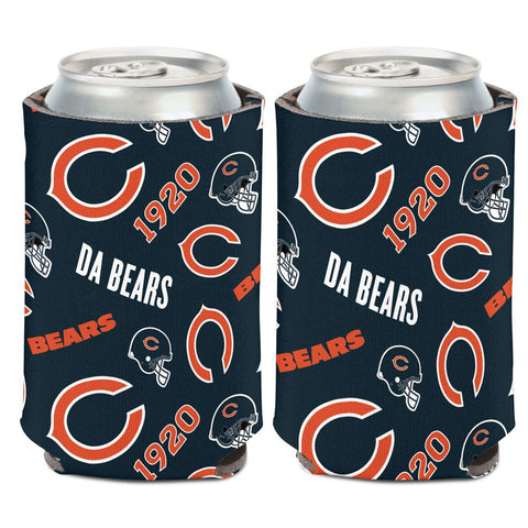 Chicago Bears Can Cooler Scatterprint Design-0