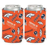 Denver Broncos Can Cooler Scatterprint Design-0