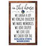 Golden State Warriors Sign 11x17 Wood In This House-0