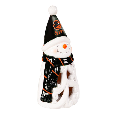 Baltimore Orioles Statue 8 Inch LED Snowman-0