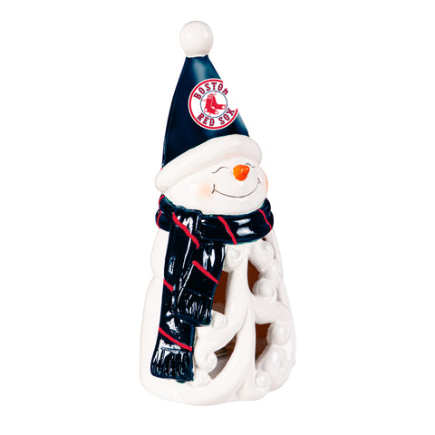 Boston Red Sox Statue 8 Inch LED Snowman-0