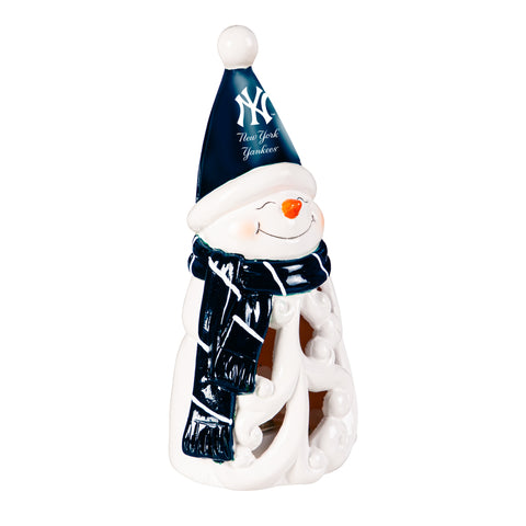 New York Yankees Statue 8 Inch LED Snowman-0
