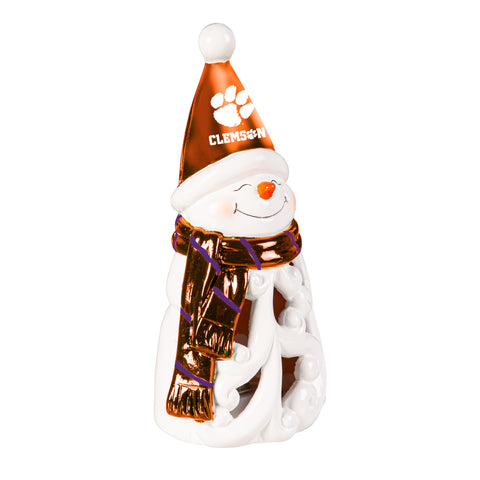 Clemson Tigers Statue 8 Inch LED Snowman-0
