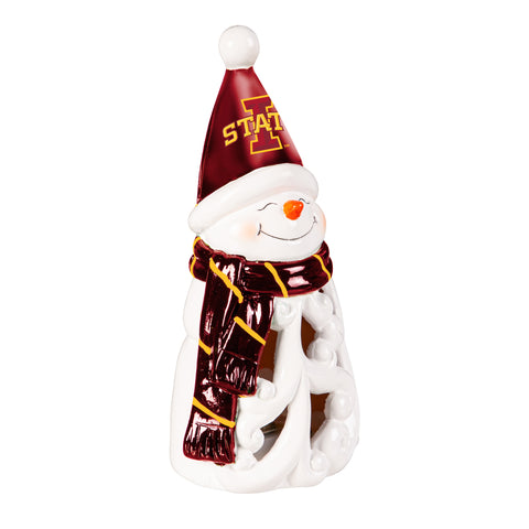 Iowa State Cyclones Statue 8 Inch LED Snowman-0