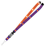 Clemson Tigers Lanyard Breakaway with Key Ring-0
