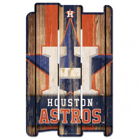 Houston Astros Sign 11x17 Wood Fence Style-0