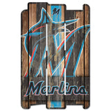 Miami Marlins Sign 11x17 Wood Fence Style - Special Order-0
