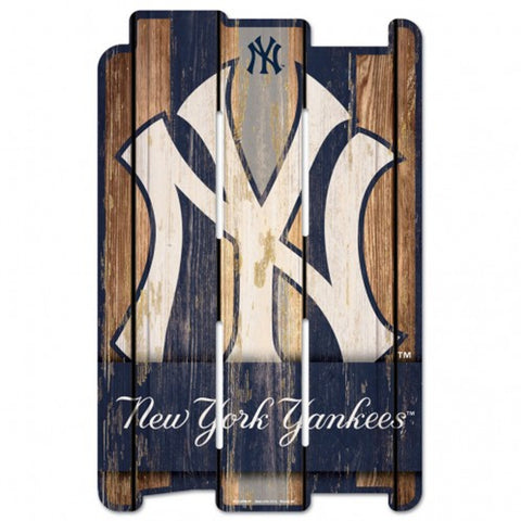 New York Yankees Sign 11x17 Wood Fence Style-0